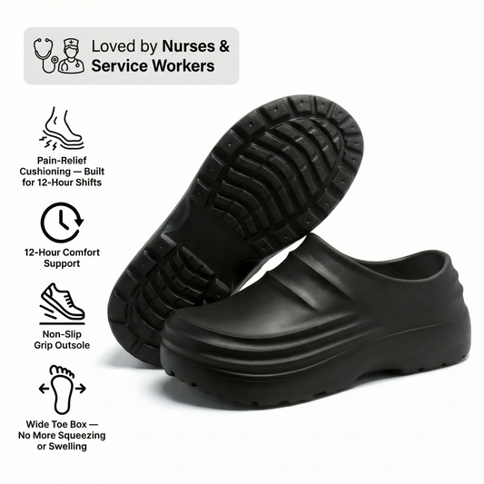 Tamara | Unisex Wide Fit Grooved Clog