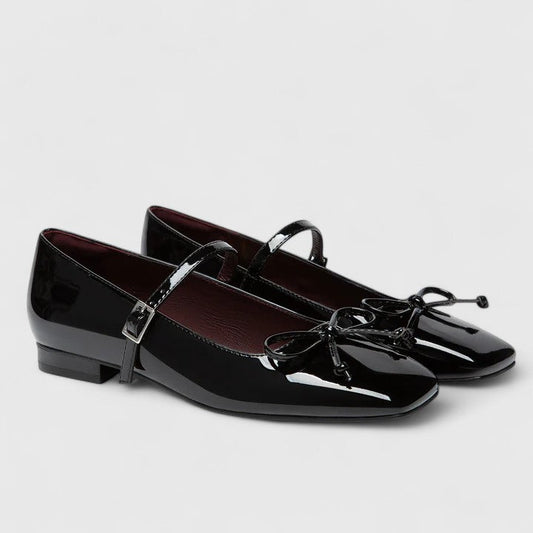 Catriona | Women's Bow Patent Flat Shoe