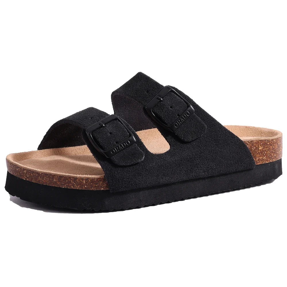 Livia | Women's Open Toe Buckle Strap Slide