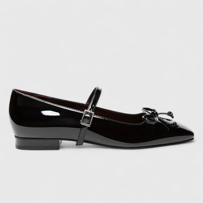 Catriona | Women's Bow Patent Flat Shoe