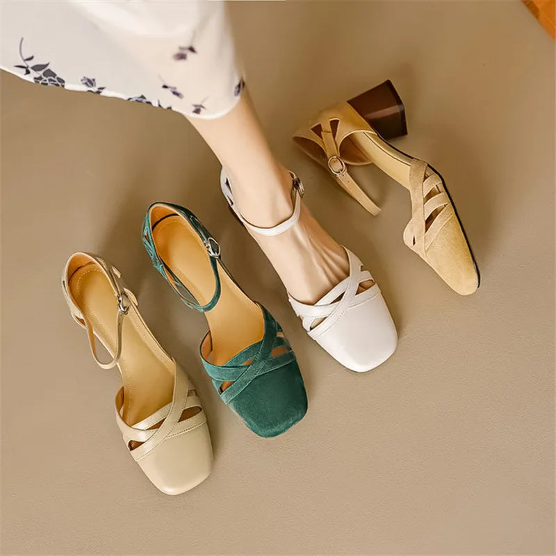Tabitha | Women's Suede Square Toe Dress Shoe