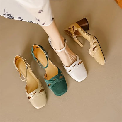 Tabitha | Women's Suede Square Toe Dress Shoe