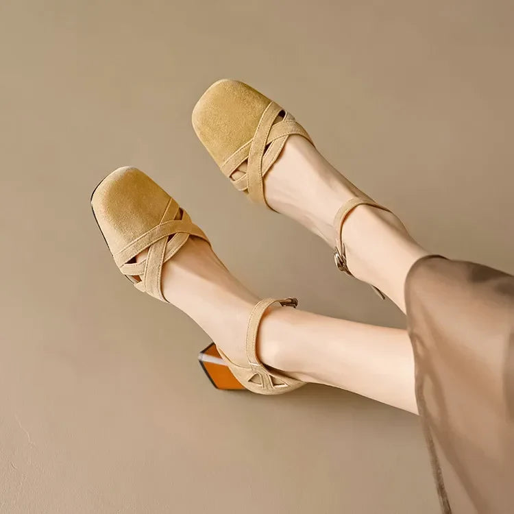 Tabitha | Women's Suede Square Toe Dress Shoe