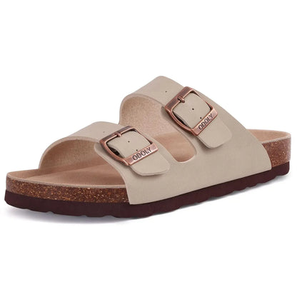 Livia | Women's Open Toe Buckle Strap Slide