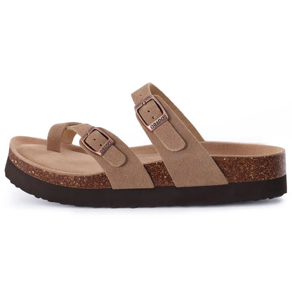 Livia | Women's Open Toe Buckle Strap Slide