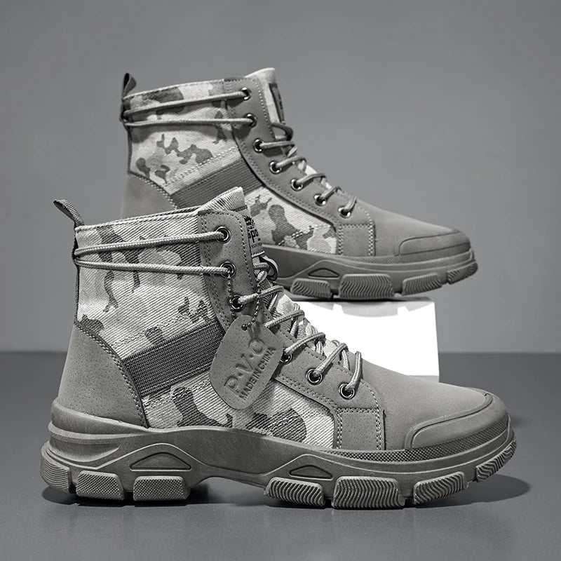 Emmerich | Men's Leather Look Lace Up Boot