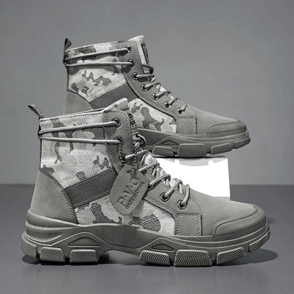 Emmerich | Men's Leather Look Lace Up Boot