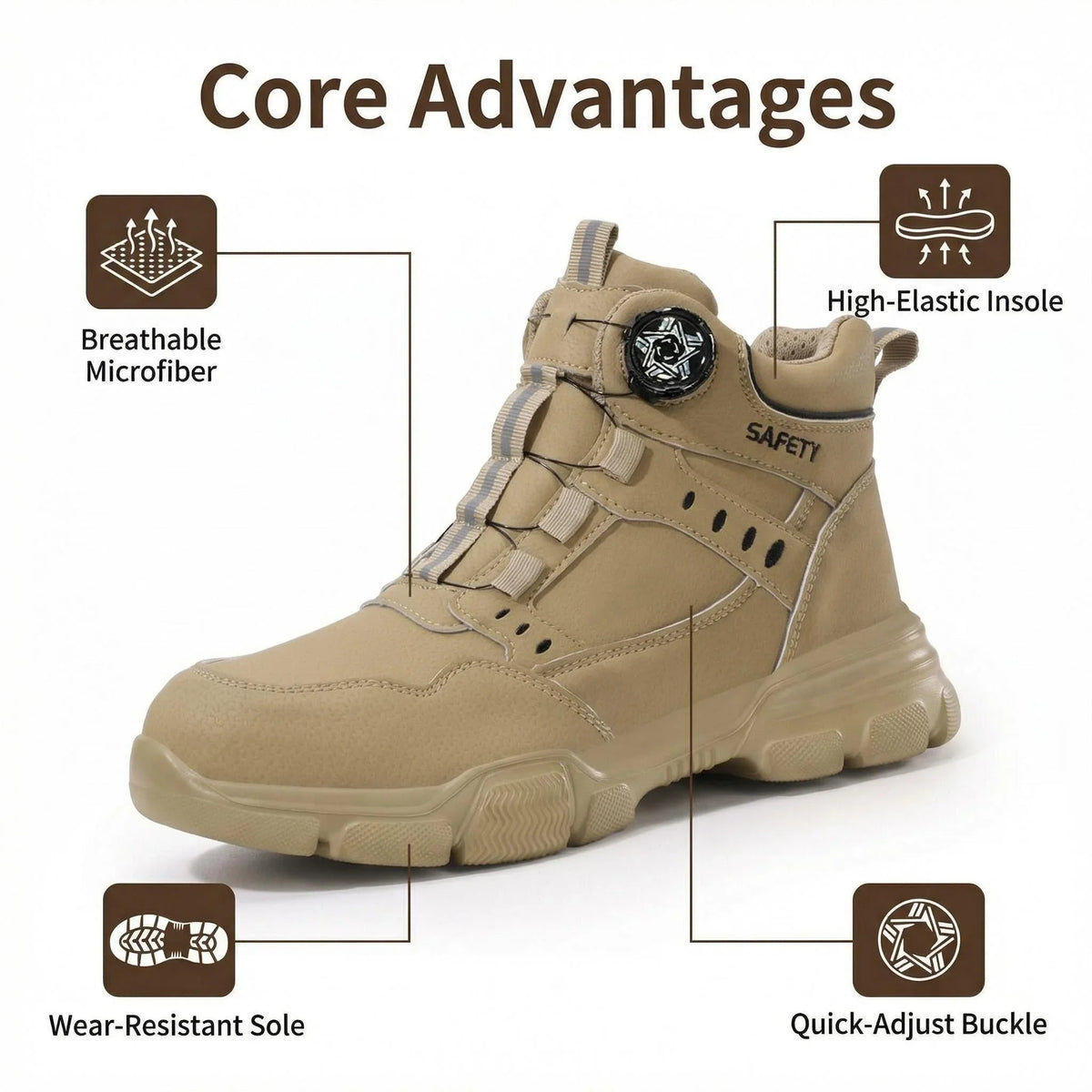 Frank | Men's Smooth Lace Up Work Boot