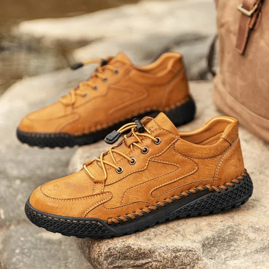 Lennart | Men's Leather Elastic Laces Hiking Shoe