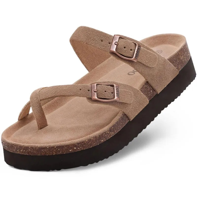 Livia | Women's Open Toe Buckle Strap Slide