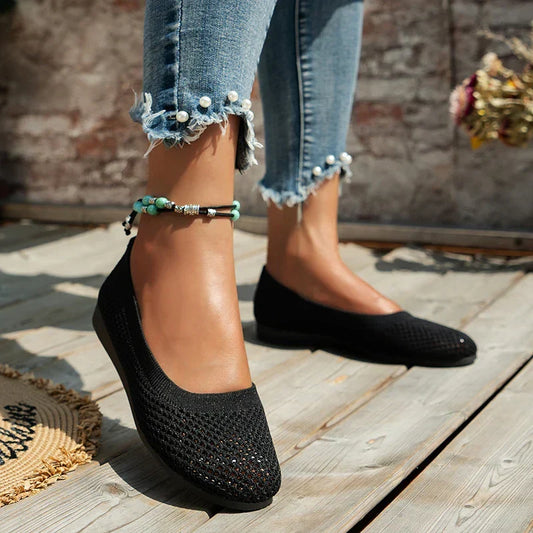 Astrid | Women's Mesh Wide Fit Flat Shoe