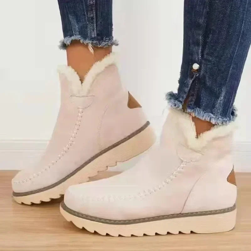 Marigold | Women's Check Pattern Leather Look Ankle Boot