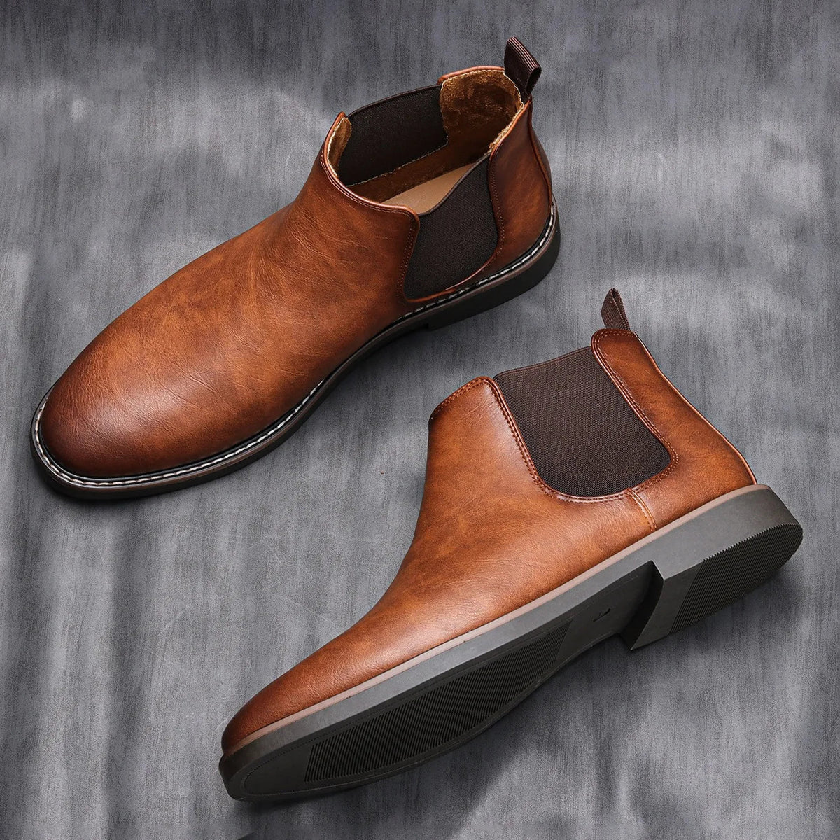 Leif | Men's Textured Leather Ankle Boot