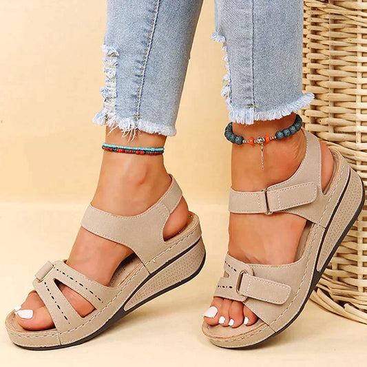 Regina | Women's Open Toe Wedge Sneaker