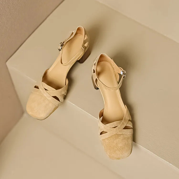 Tabitha | Women's Suede Square Toe Dress Shoe