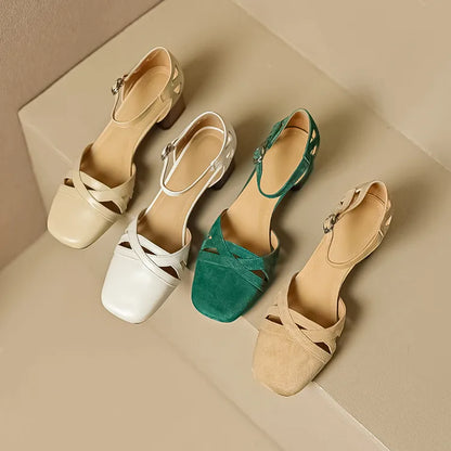 Tabitha | Women's Suede Square Toe Dress Shoe