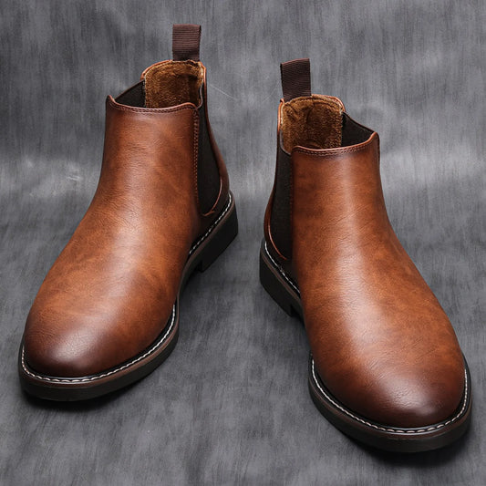 Leif | Men's Textured Leather Ankle Boot