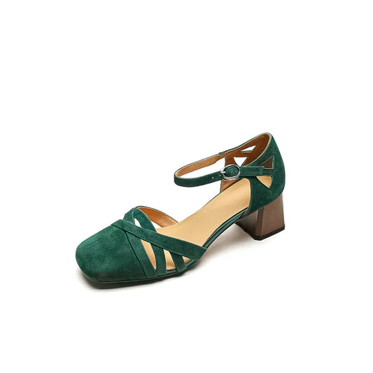 Tabitha | Women's Suede Square Toe Dress Shoe