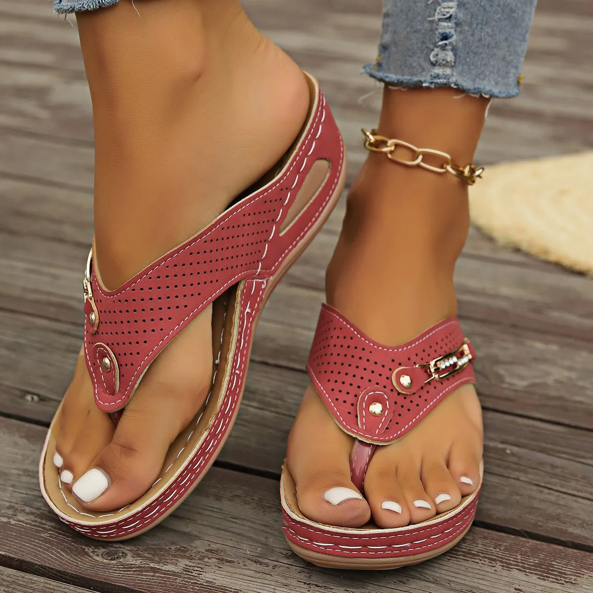 Bridget | Women's Toe Post Slip on Flip Flop