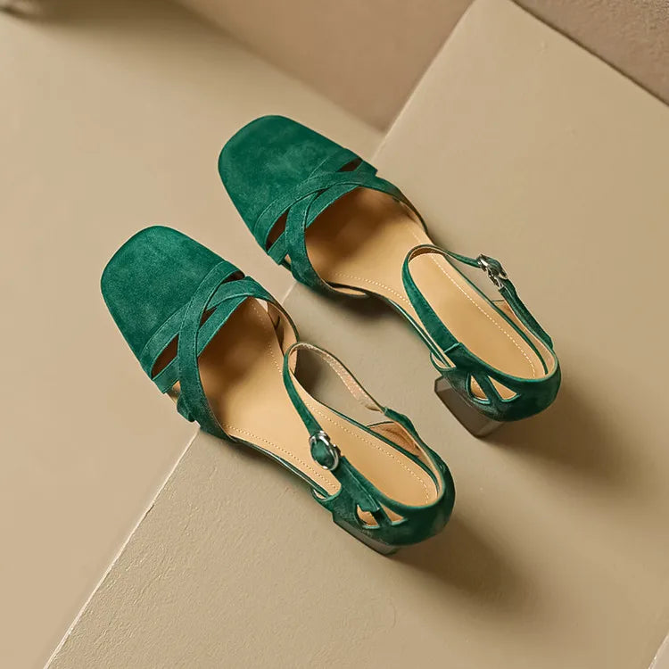 Tabitha | Women's Suede Square Toe Dress Shoe