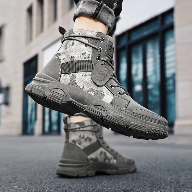 Emmerich | Men's Leather Look Lace Up Boot