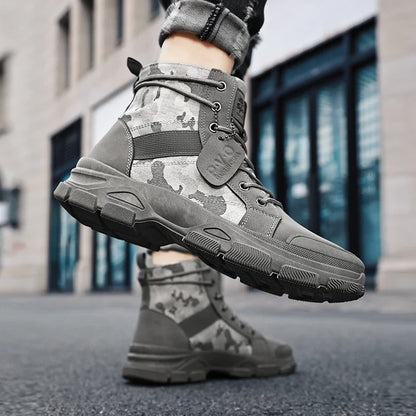 Emmerich | Men's Leather Look Lace Up Boot