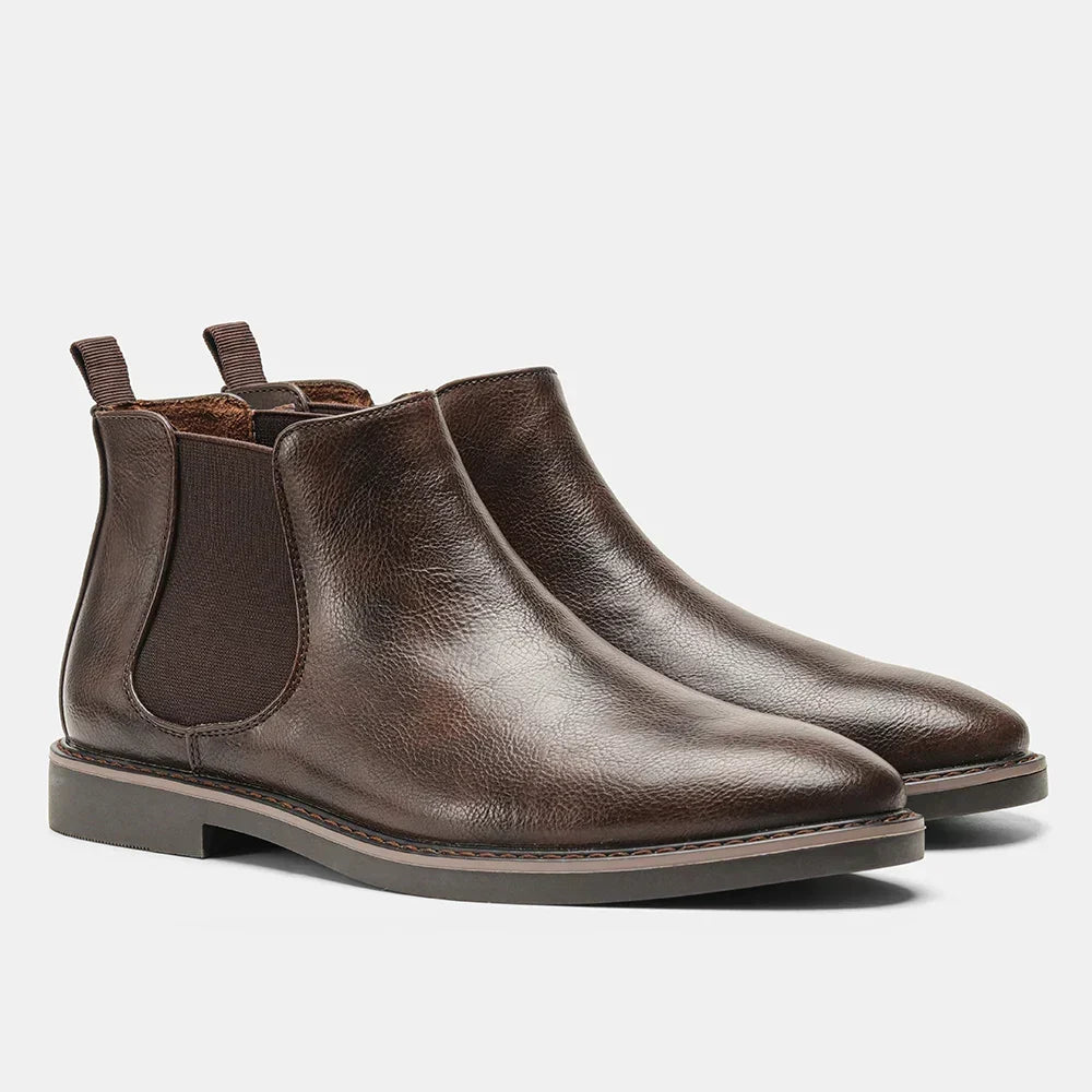 Leif | Men's Textured Leather Ankle Boot