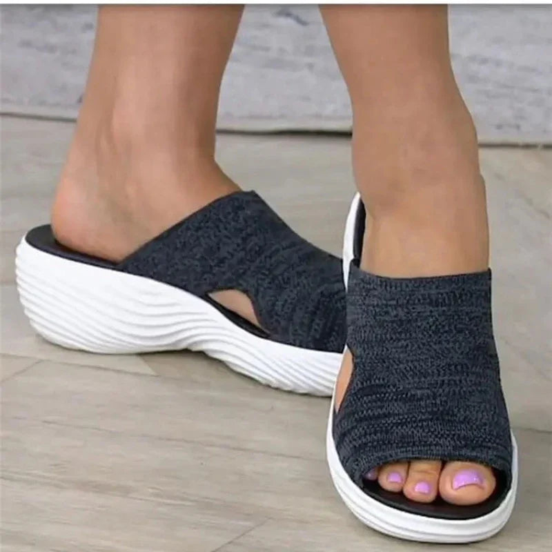 Candela | Women's Knit Open Toe Slide