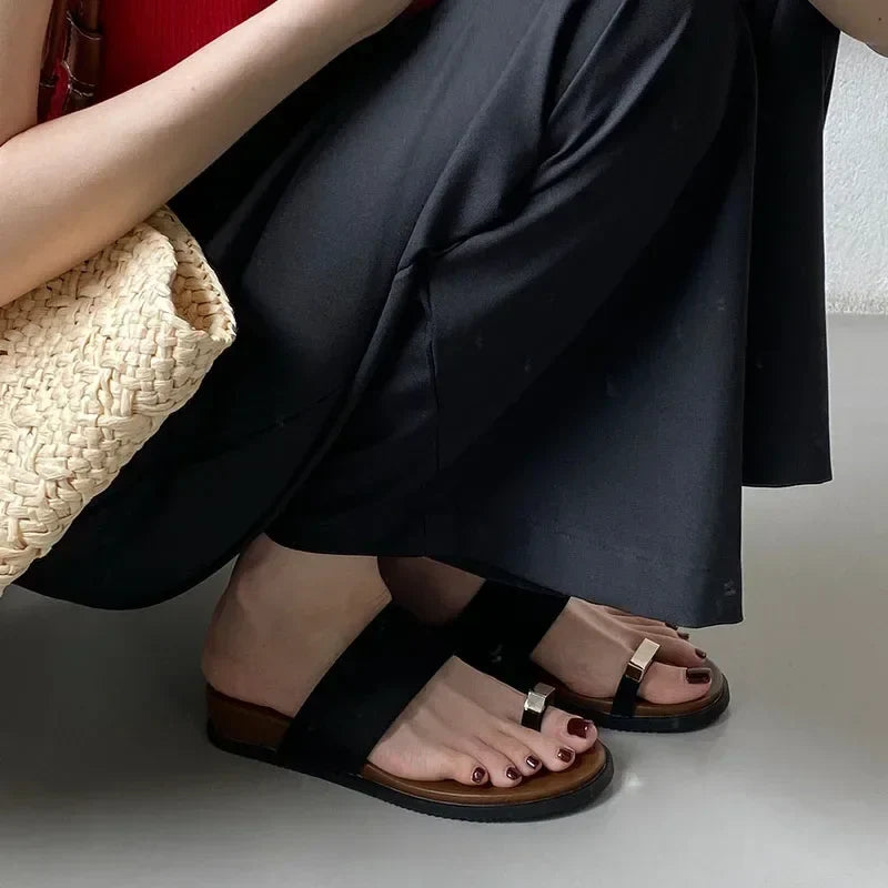 Colette | Women's Suede Slip on Slide