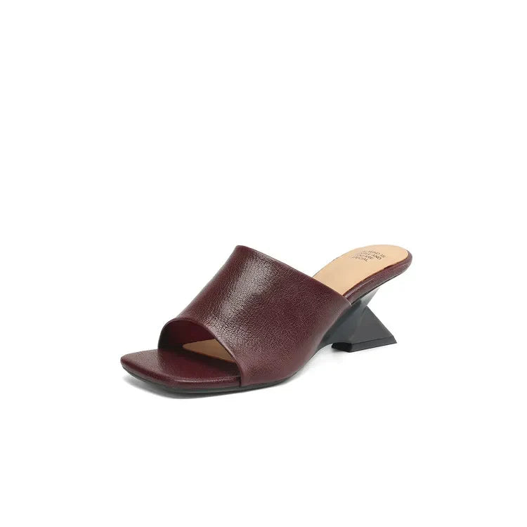 Gwendolyn | Women's Leather Square Toe Slide