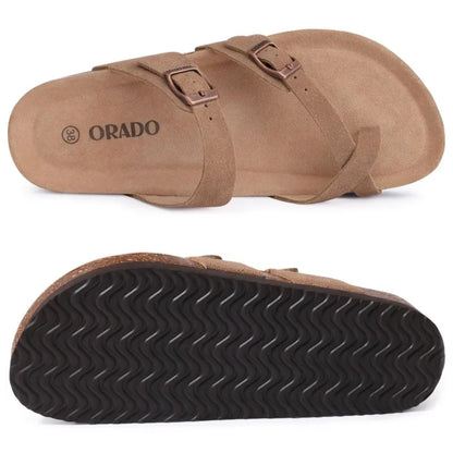Livia | Women's Open Toe Buckle Strap Slide