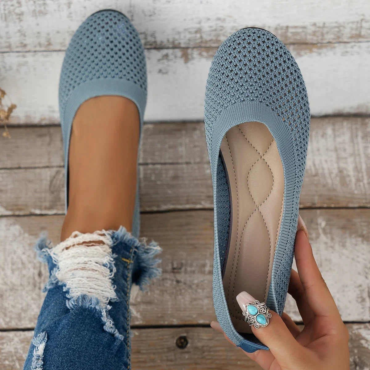 Gisela | Women's Knit Round Toe Loafer