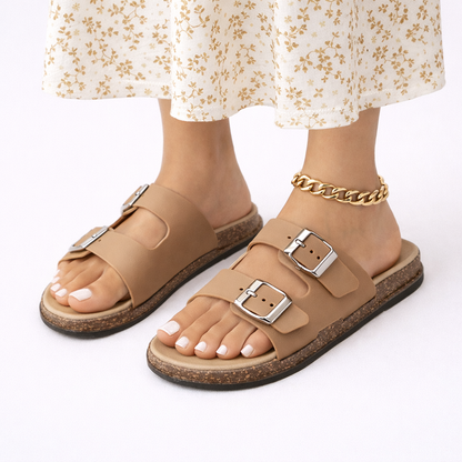 Sonja | Women's Cork Open Toe Slide