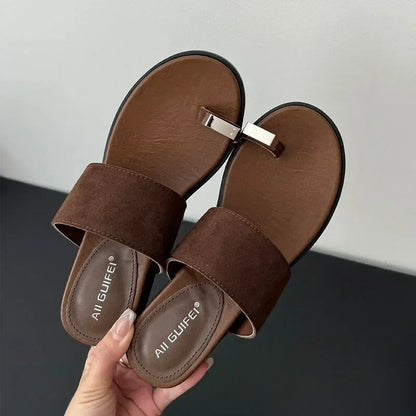 Colette | Women's Suede Slip on Slide