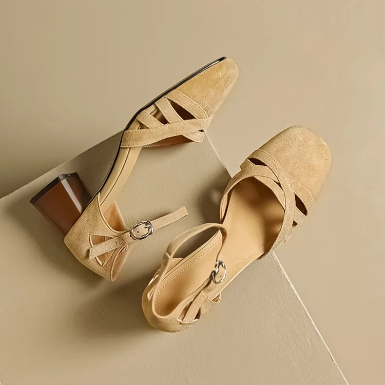 Tabitha | Women's Suede Square Toe Dress Shoe