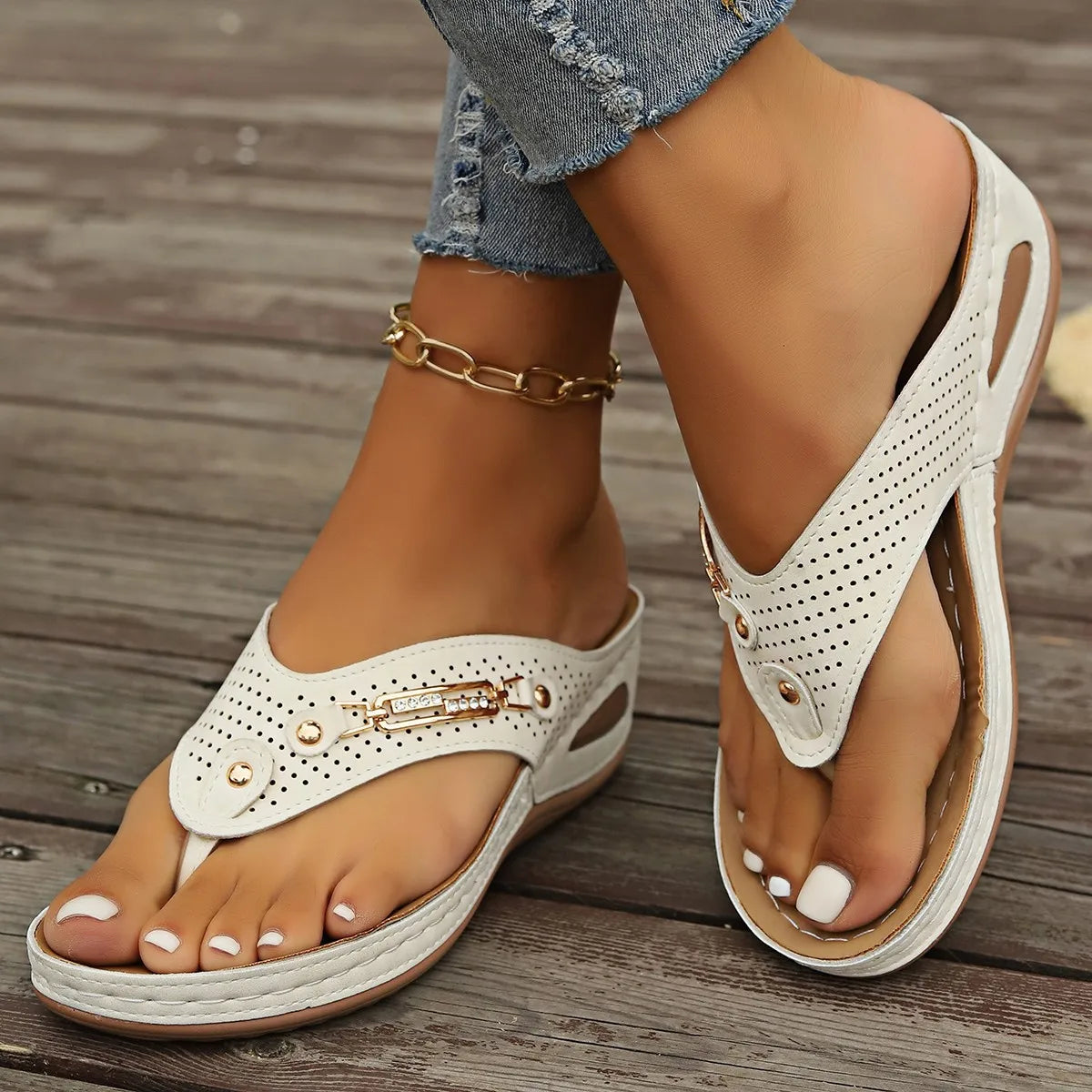 Bridget | Women's Toe Post Slip on Flip Flop