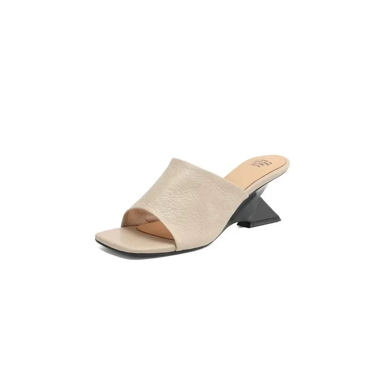 Gwendolyn | Women's Leather Square Toe Slide