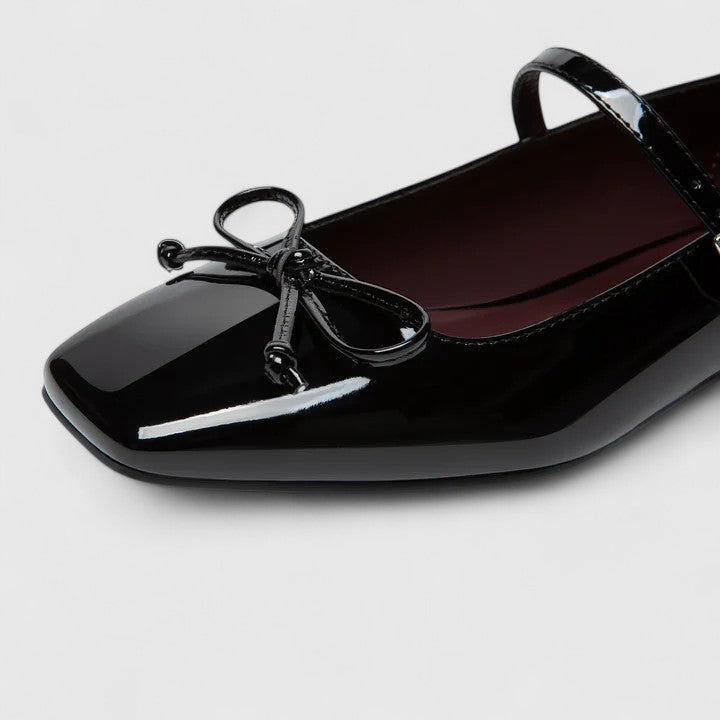 Catriona | Women's Bow Patent Flat Shoe