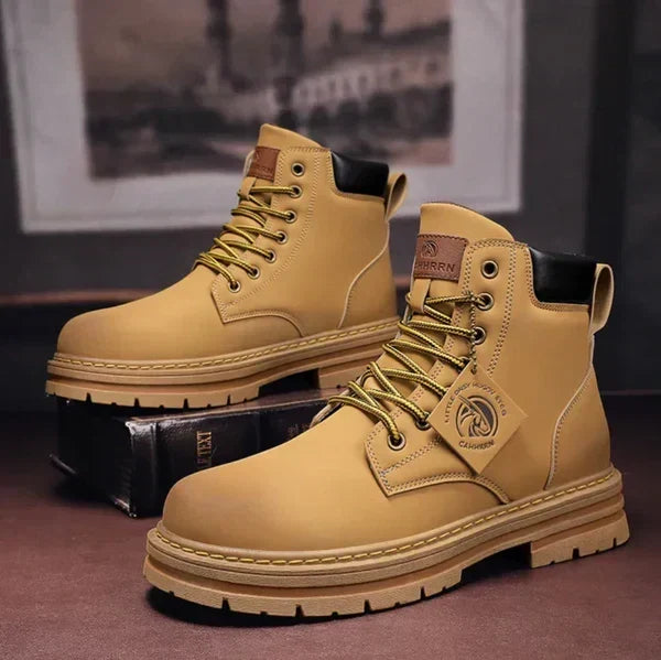 Fergus | Men's Leather Look Lace Up Boot