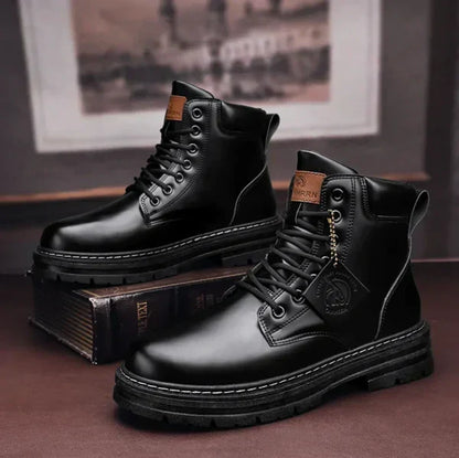 Louis | Men's Leather Look Lace Up Boot