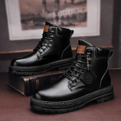 Fergus | Men's Leather Look Lace Up Boot