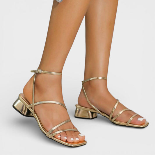 Dilara | Women's Square Toe Crossed Straps Dress Shoe