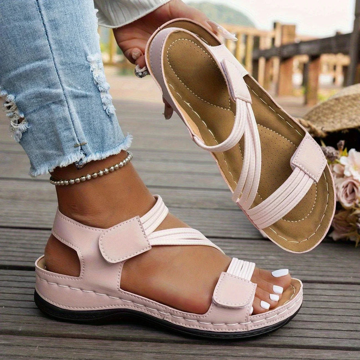Arabella | Women's Textured Open Toe Sandal