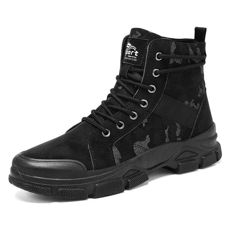 Emmerich | Men's Leather Look Lace Up Boot