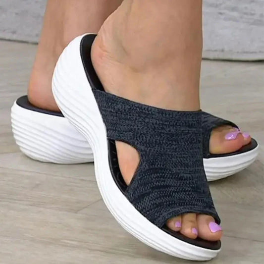 Candela | Women's Knit Open Toe Slide