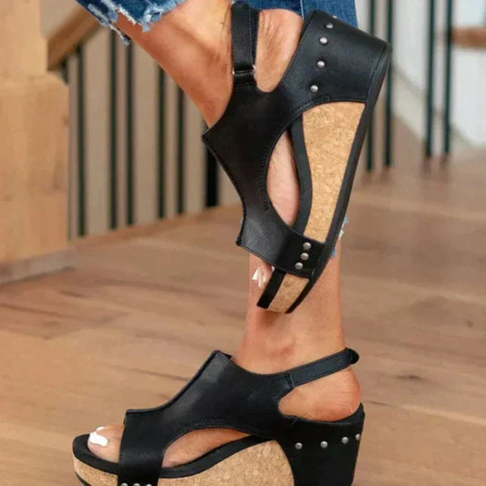 Rosalind | Women's Leather Look Open Toe Sneaker