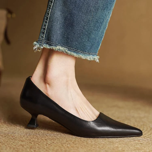 Aleida | Women's Leather Pointed Toe Heel