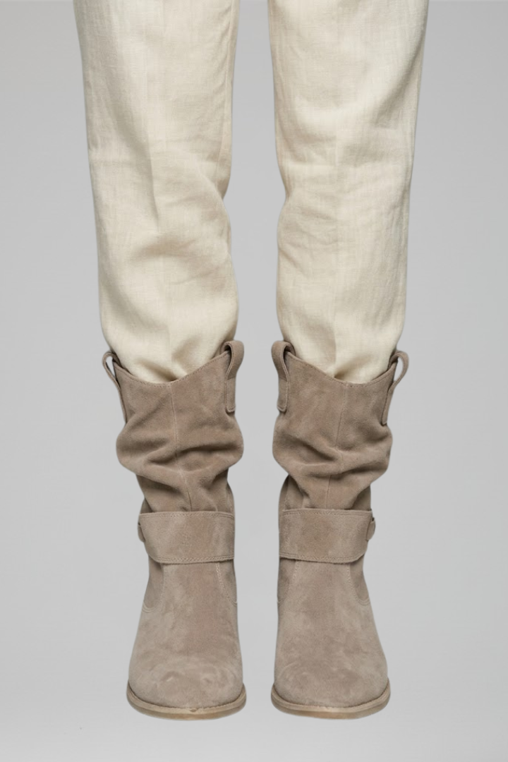 Sanna | Women's Textured Suede Mid Calf Boot