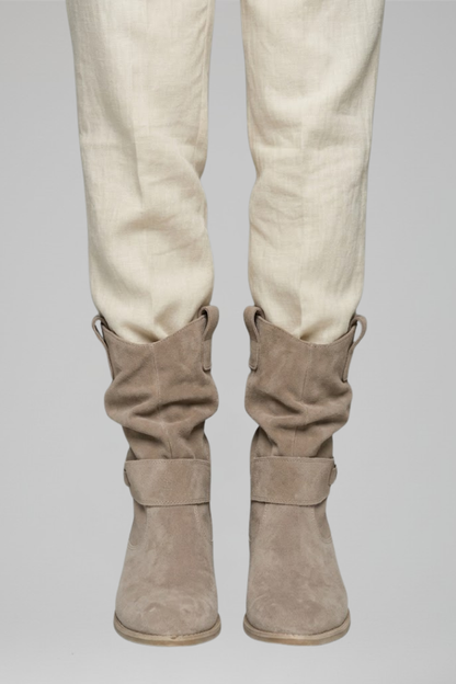 Sanna | Women's Textured Suede Mid Calf Boot