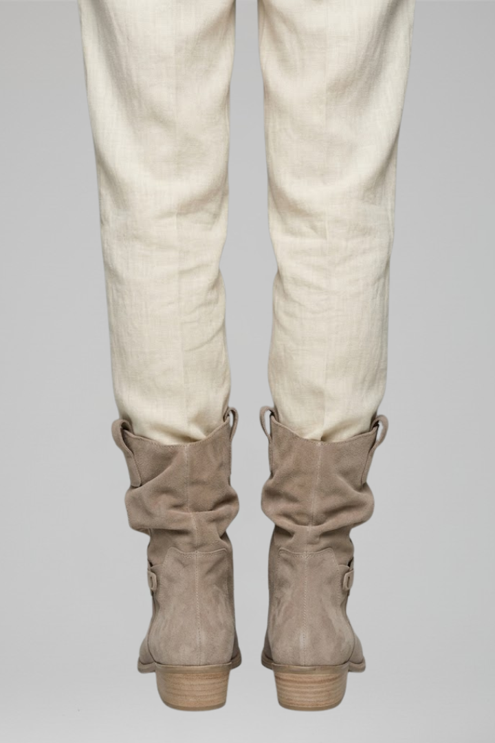 Sanna | Women's Textured Suede Mid Calf Boot